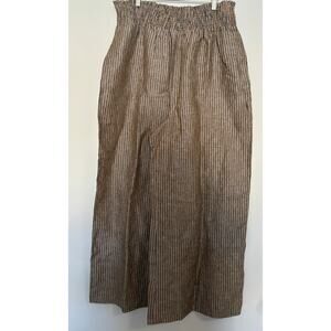 Boden Brown and Black Striped Wide Leg Pants